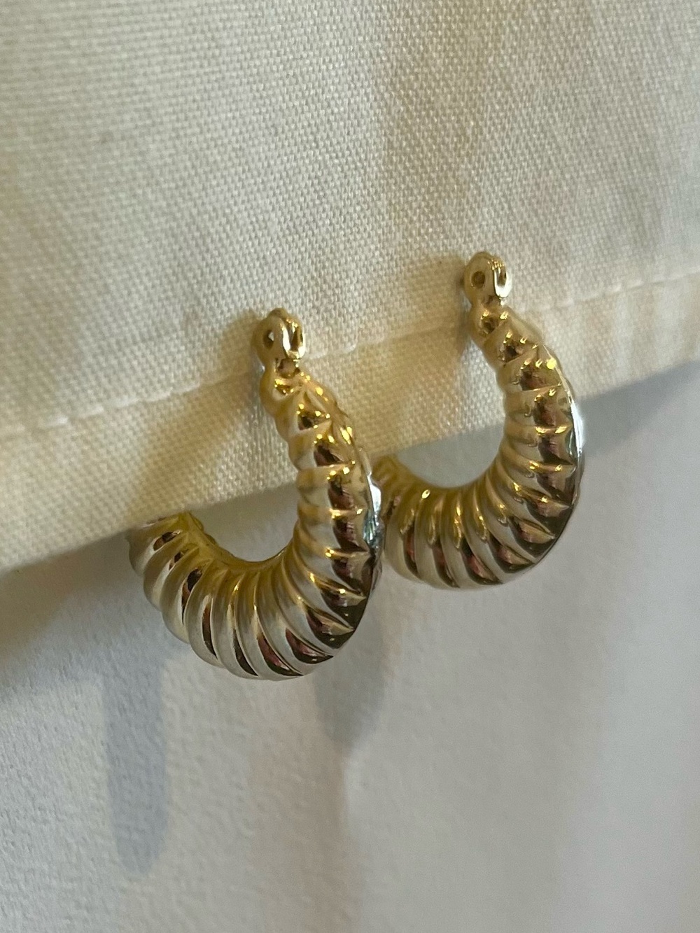 Classic Preppy Shrimp Hoop Earrings